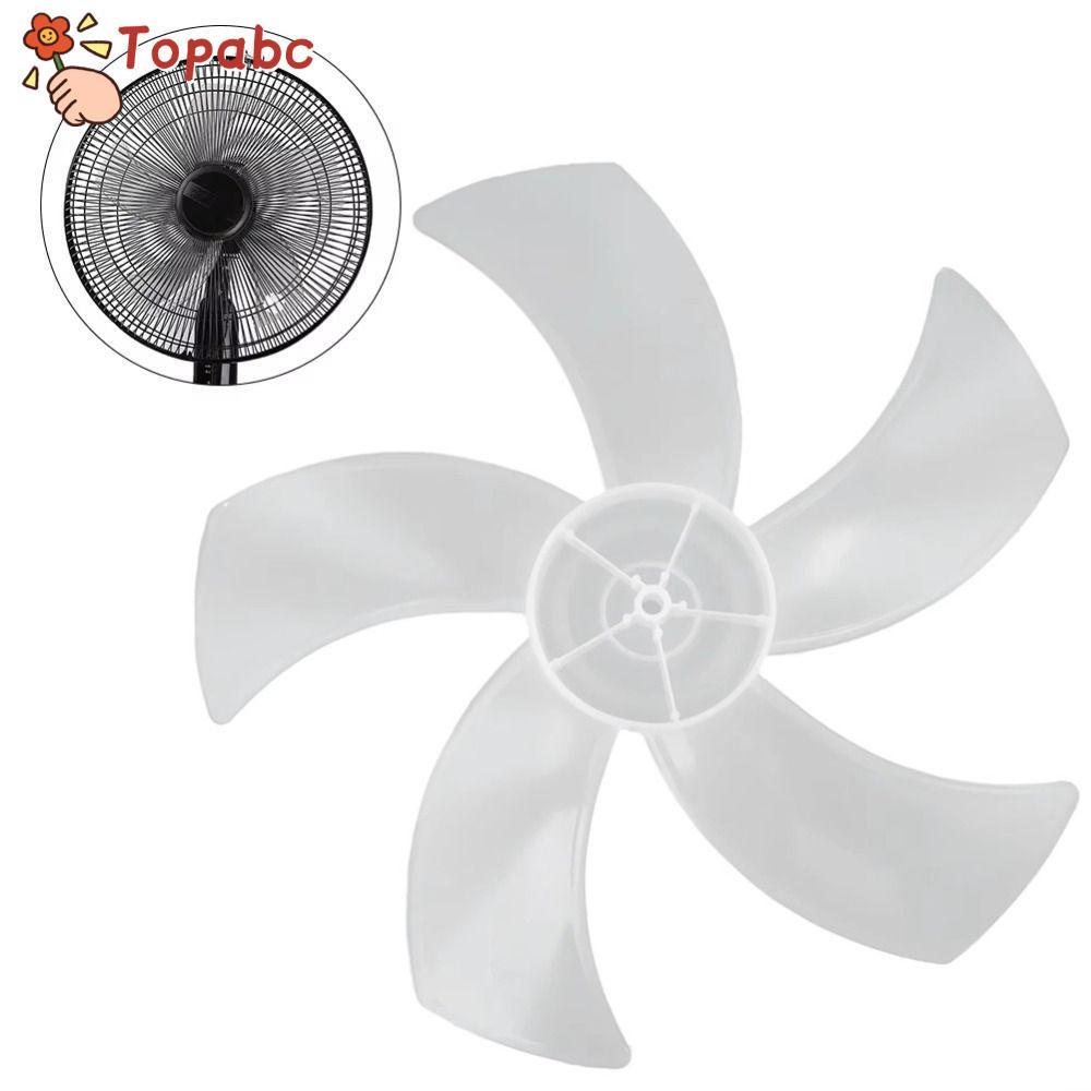 TOPABCME Fan Blade, Plastic Slow Noise Five Blades Fan,  Big Wind Fan Accessories for Pedestal Fan Table Fan Wall Fan
