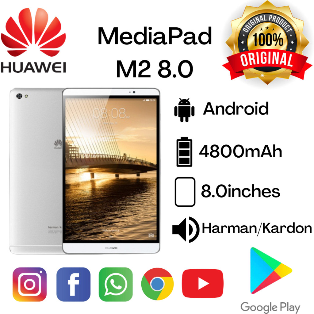 4G CAN MAKE CALL AS PHONE 100% ORIGINAL HUAWEI 4G Tablet Phone (MediaPad M2 - 801L/ 803L)