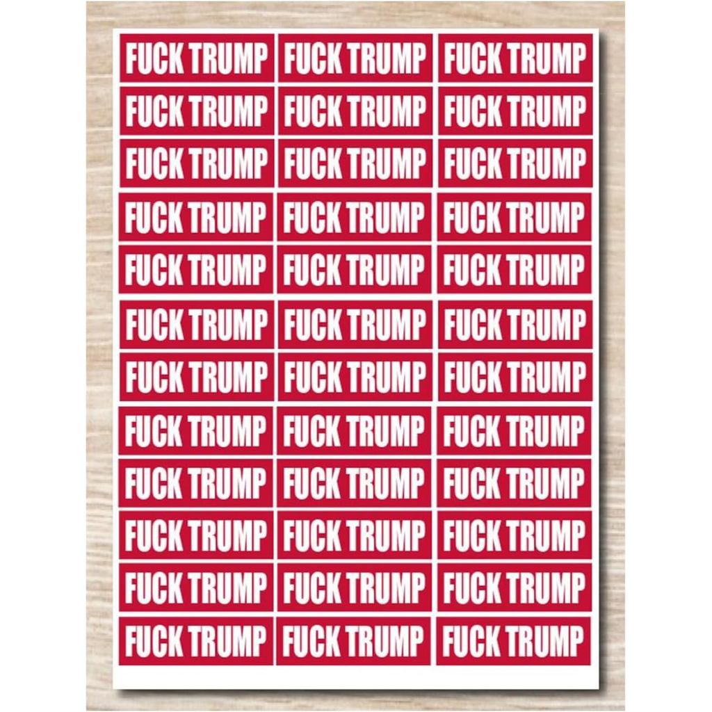 36 keping pelekat Trump 2.5 inci, pelekat vinil protes dalam kuantiti besar, pelekat Trump lucu untuk komputer riba, botol air, kereta, buku nota.