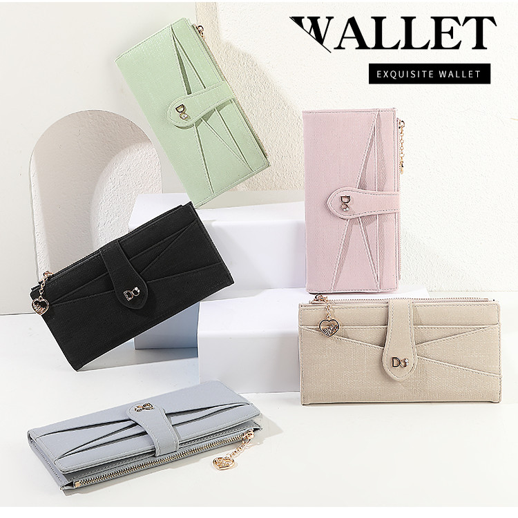 Dompet Panjang Wanita 2026 New Model Simple Multifunctional Card Holder Clutch Kulit Asli Moda Rentas Sempadan Fashion Long Purse