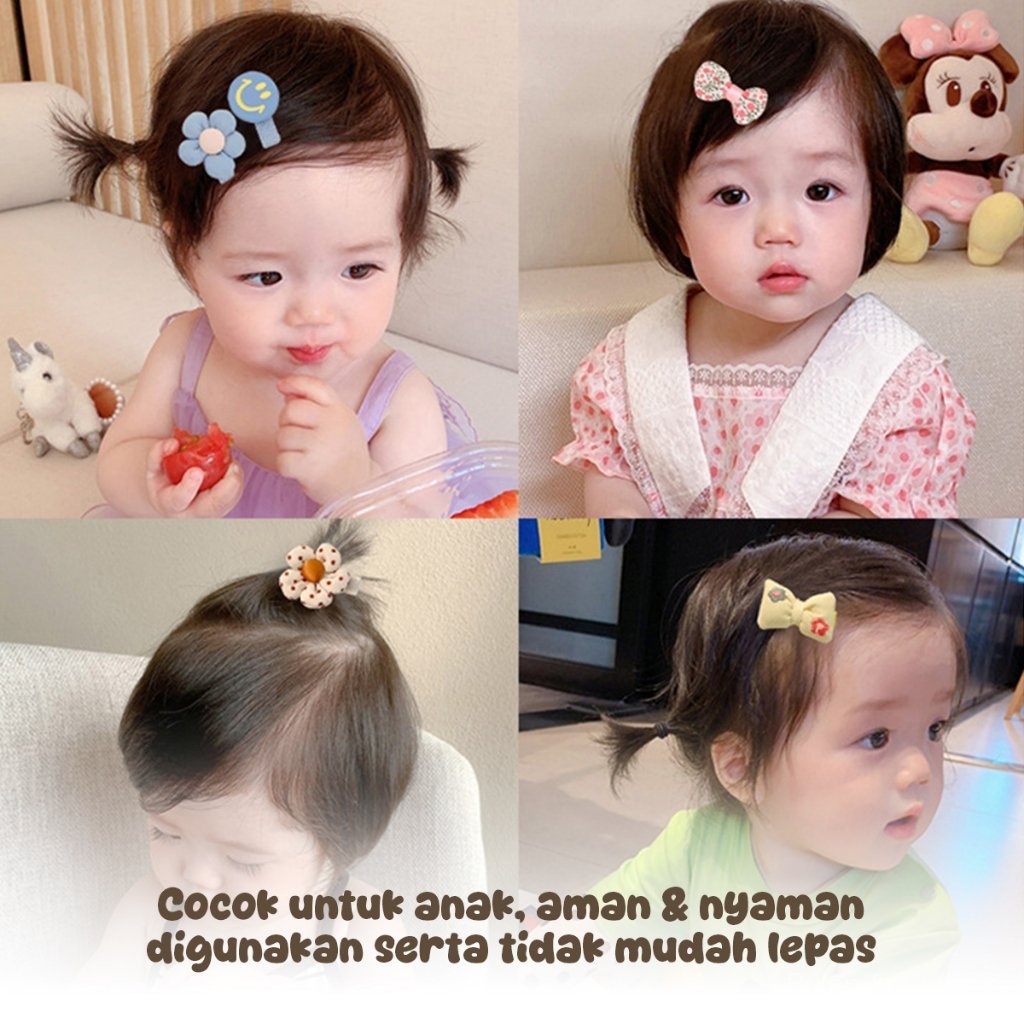 Girls' Hair Clips, 5 Pcs | Cute Handmade Baby Clips | Cute Character Hairclip