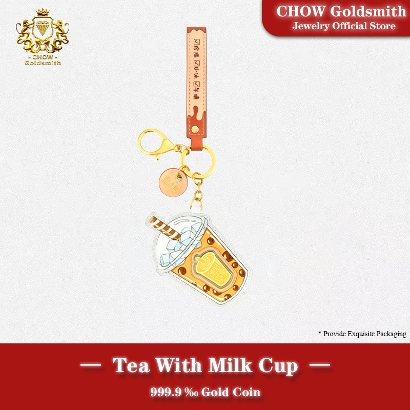 AF1 【CHOWGoldsmith】Pure Gold Milk Tea Cup 0.2g Gold Bar Solid Gold 999&hellip;