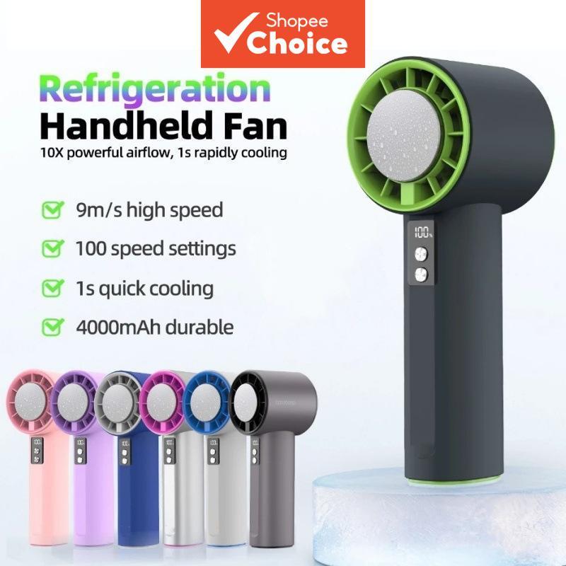  Portable Outdoor USB Cooling Handheld Fan with Digital Display, High-Speed Powerful Turbo Fan with 199 Speed Settings  Kipas Tangan Mudah Alih USB Luaran dengan Paparan Digital, Kipas Turbo Berkuasa Kelajuan Tinggi dengan 199 Tetapan Kelajuan