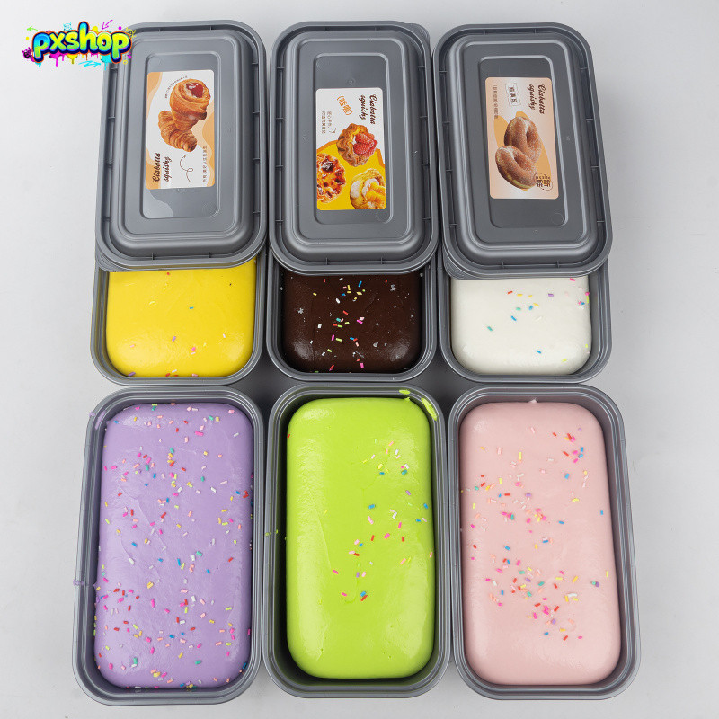 [Ready Stock] Rainbow Sprinkles Cake Squishy Toy PU Foam Baking Pan Tray Bread Style Creative Slow Rebound Dessert Anti Stress Squeeze Gift