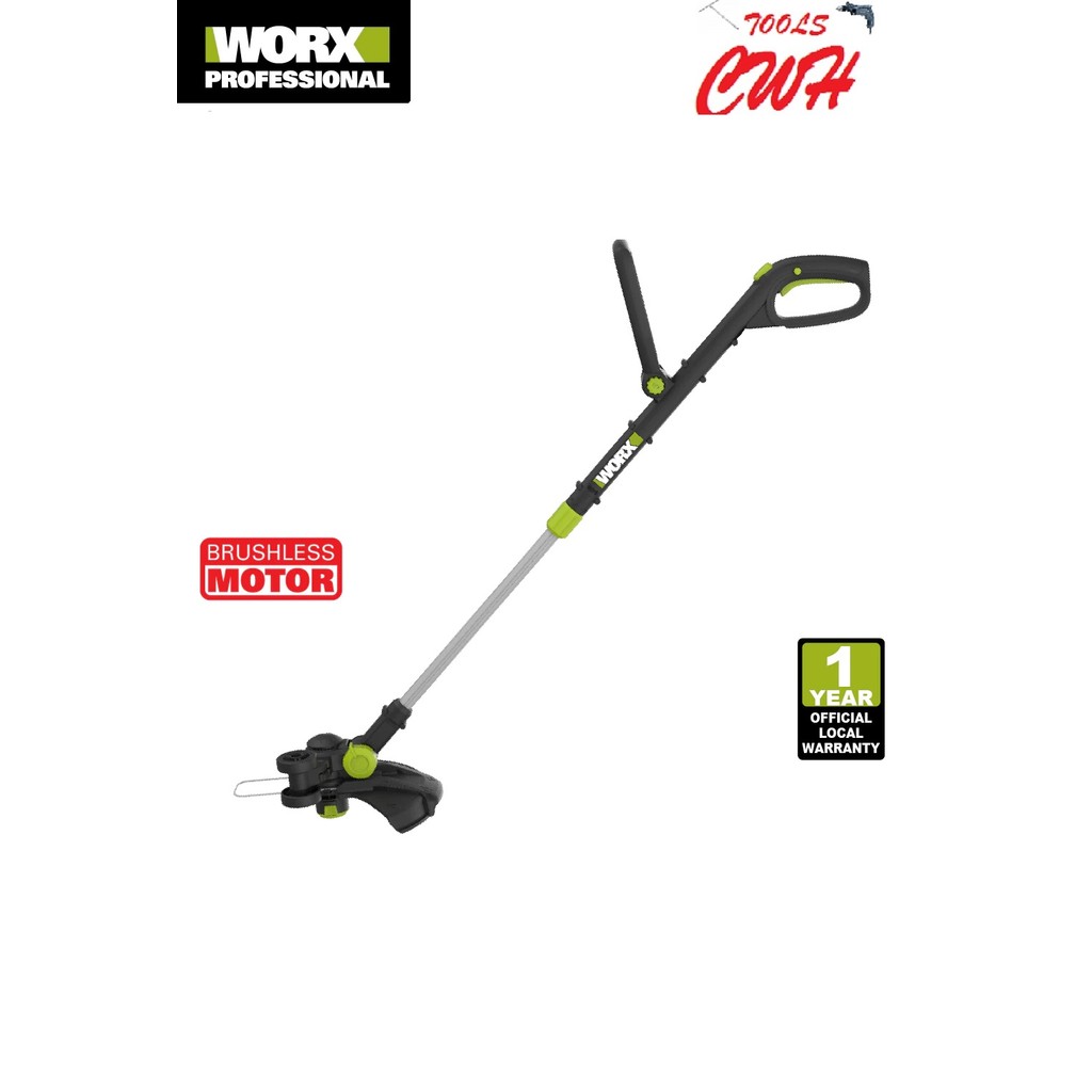 Worx WD163 20V BATTERY Grass Trimmer CUTTER EDGER MESIN POTONG RUMPUT GARDENA CWH TOOLS SDN BHD
