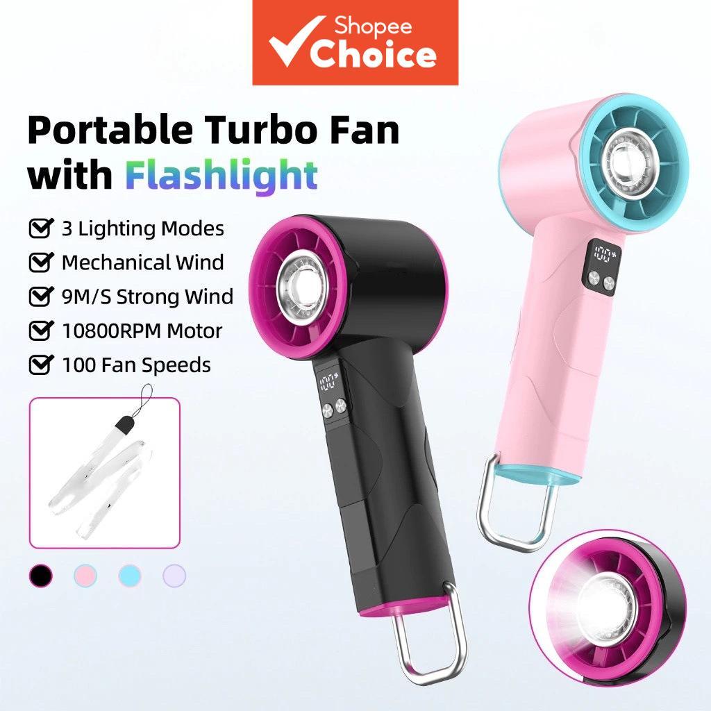 S001 Handheld High-Speed Mini Fan, USB Rechargeable, 100-Level Digital, Turbo S001 Kipas Tangan Berkelajuan Tinggi Pengecasan USB 100 Tahap Kipas Turbo Mini Digital