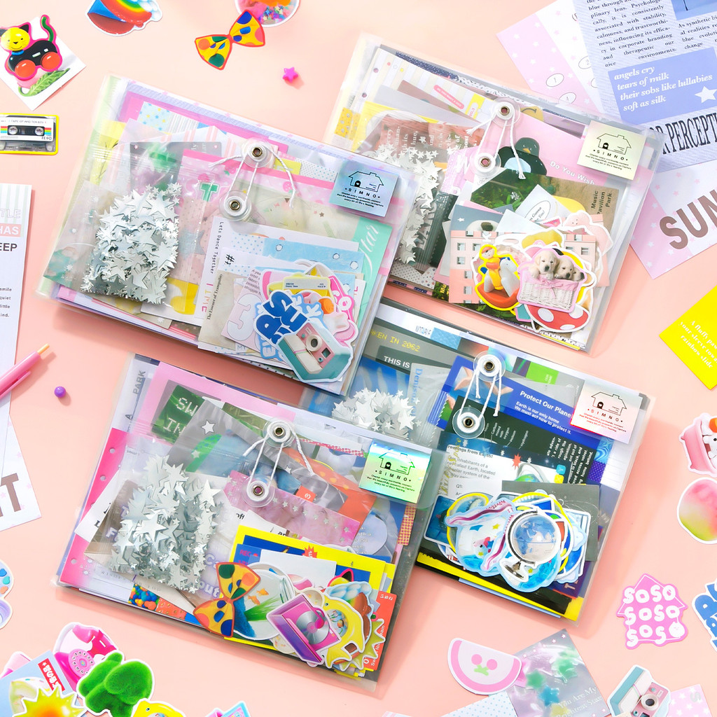 芯陌 灵感素材贴纸 手札包 创意 趣味手账本 diy 打底贴画 装饰 M5 素材包Xinmo Inspiration Material Sticker Notebook Bag Creative Fun Notebook diy Base Sticker Decoration M5 Material Pack