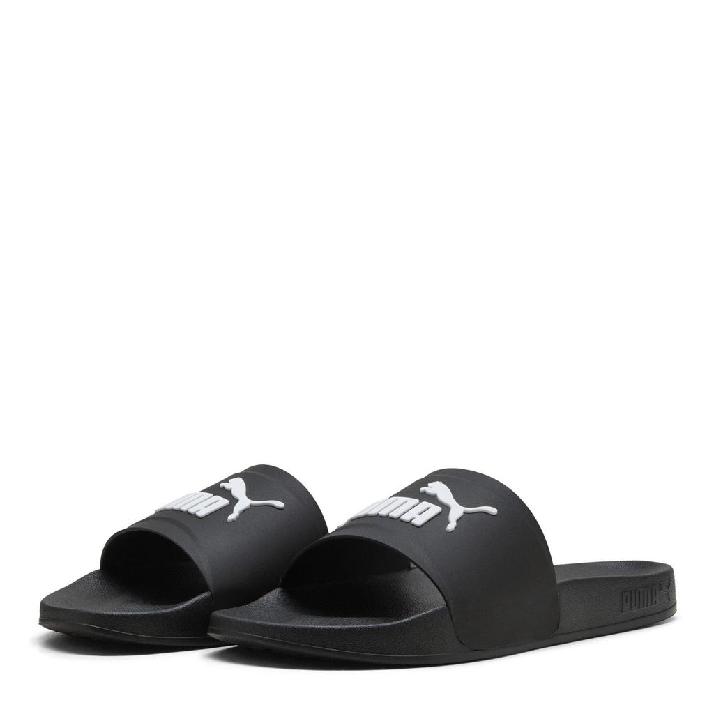 Puma Mens Men's Pool Sliders (Puma Blk-White) - Sports Direct