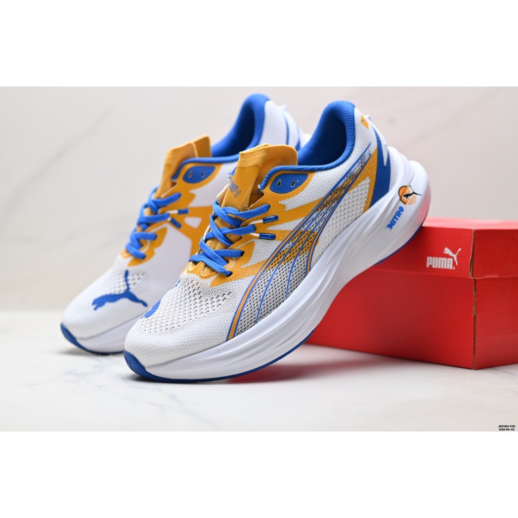 Puma shoes/Puma sneakers Deviate Nitro 3 Men Women Running shoes Competition Dedicated shoes Soft Sole shoes Arch Support High Elastic Cushioning Rebound Wear-Resistant Mesh P9TB