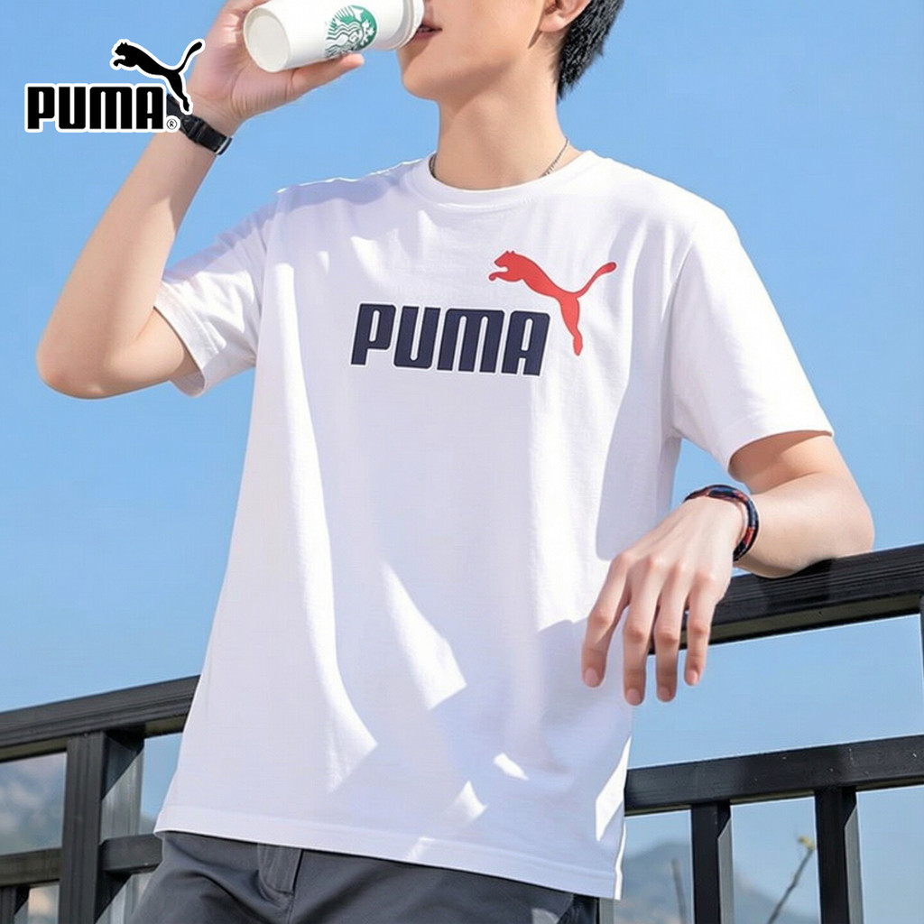 Inter 丨 PUMA PUMA Short-Sleeved Men's Clothing 2026 Summer New Style Sportswear Loose Breathable Round Neck White T-Shirt