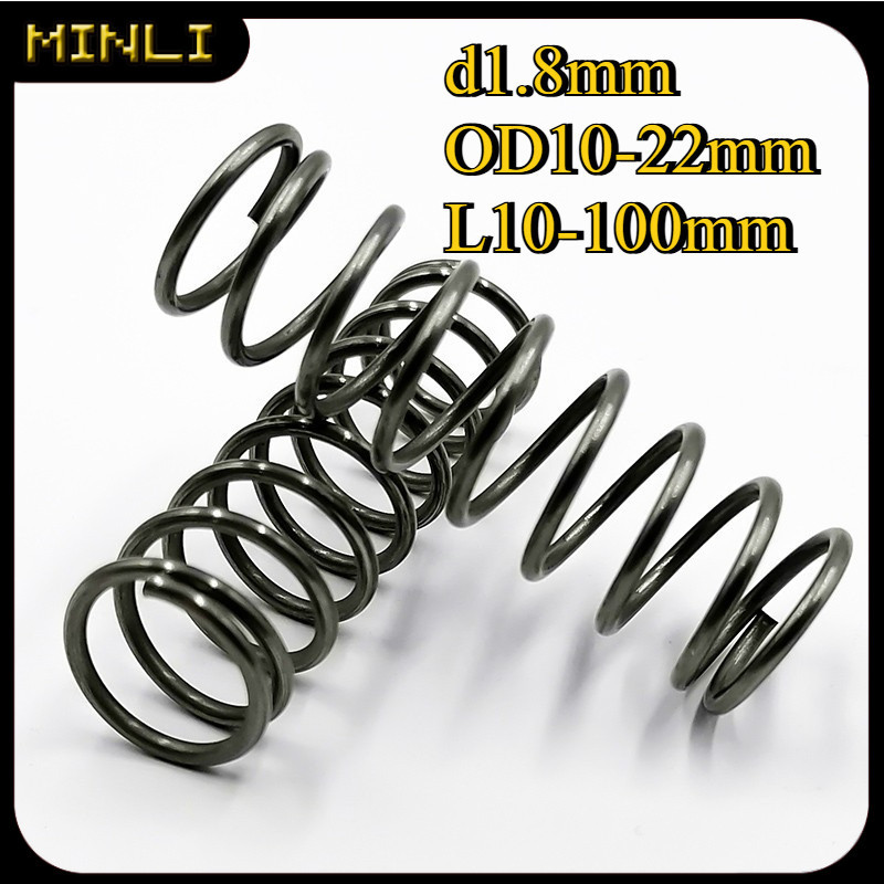 Compression Spring 1.8mm OD10-22mm L10-100mm | 65Mn Spring Steel Return Spring | Heavy Duty & Durable (THL-MY)