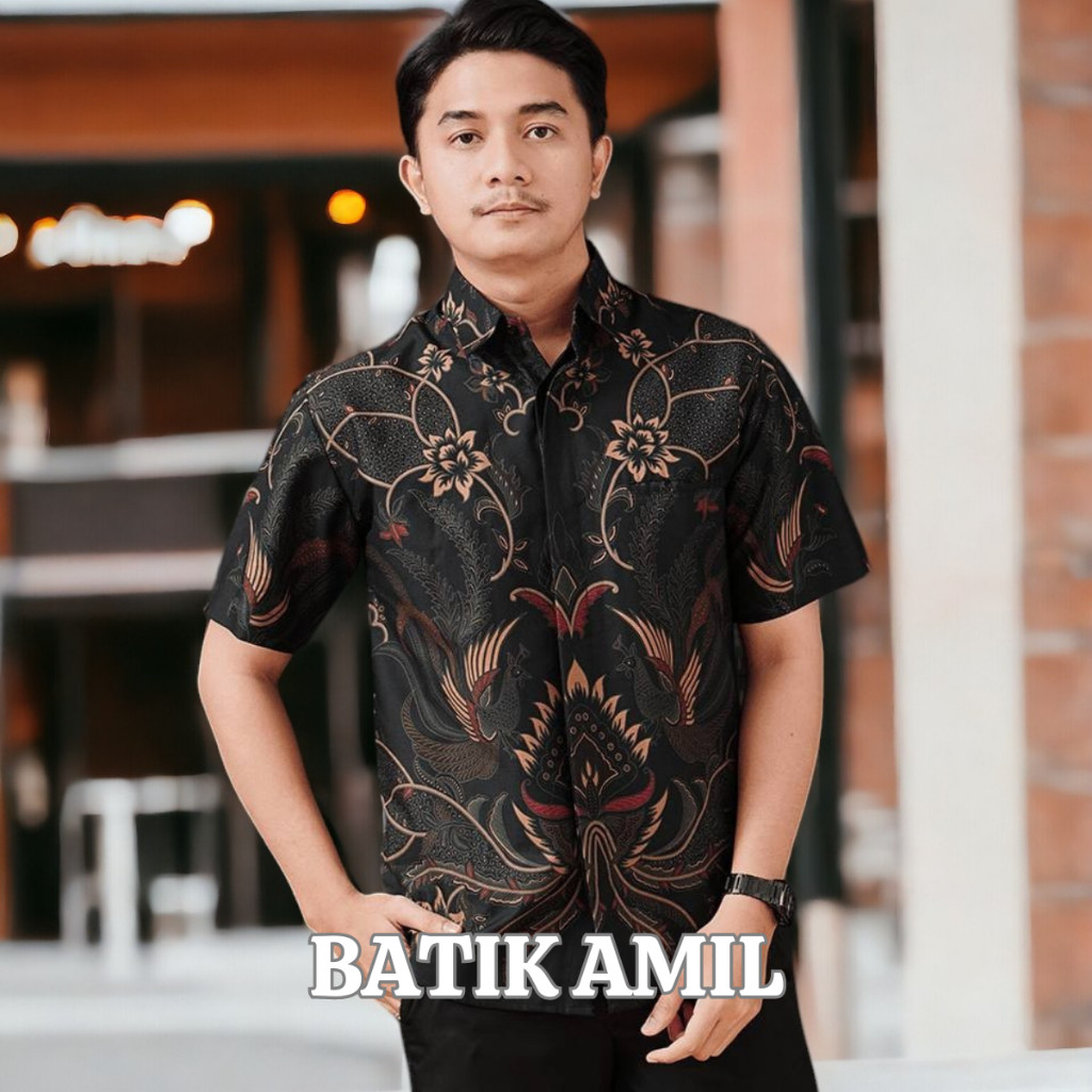Have Must KEMEJA ZAMIL Men's Batik Shirt Short Sleeve Modern Casual Fashionable Sultan Motif Exclusive Size M L XL XXL - Image 3