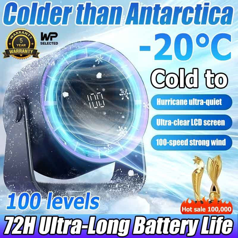 2026New Upgrade Rechargeable Table Fan 60000mAh 100-Speed Adjustable Air Circulation Ultra-Long Standby desk fan Japan New Turbo Technology Desktop 360° Rotation Silent Fan
