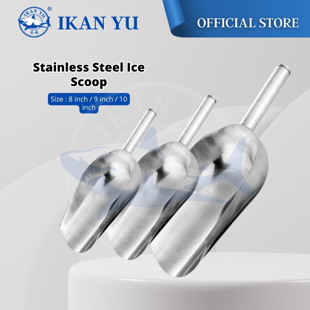 YU Online - Penyodok Ais Batu Tahan Karat / Stainless Steel Ice Scoop / Scoopers / Shovel Ais Cube / Senduk Ais batu
