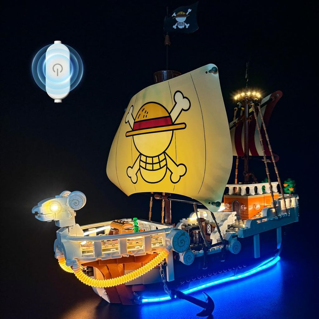 Led Light Kit Compatible with Lego The Going Merry Pirate Ship ONE Piece(Model NOT Included) - Creative Lighting for Lego 75639 Forward Merry Pirate Ship Building Set (Touch Dimmer