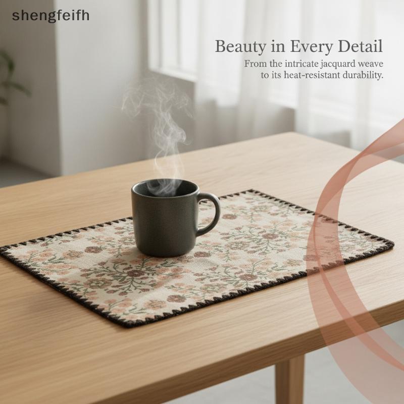 French Oil Painting Rectangular Placemat Washable Stain Resistant Table Mat for Home Di…