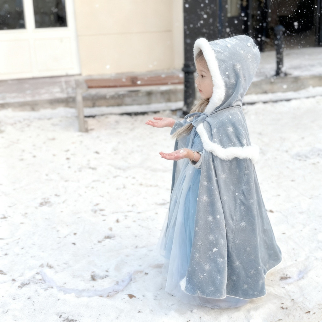 Ai Autumn Winter Shawl Sand Velvet Romance Ai Coat Sha Girl Princess Plus Ice Children's Cloak Cloak Ai New Style