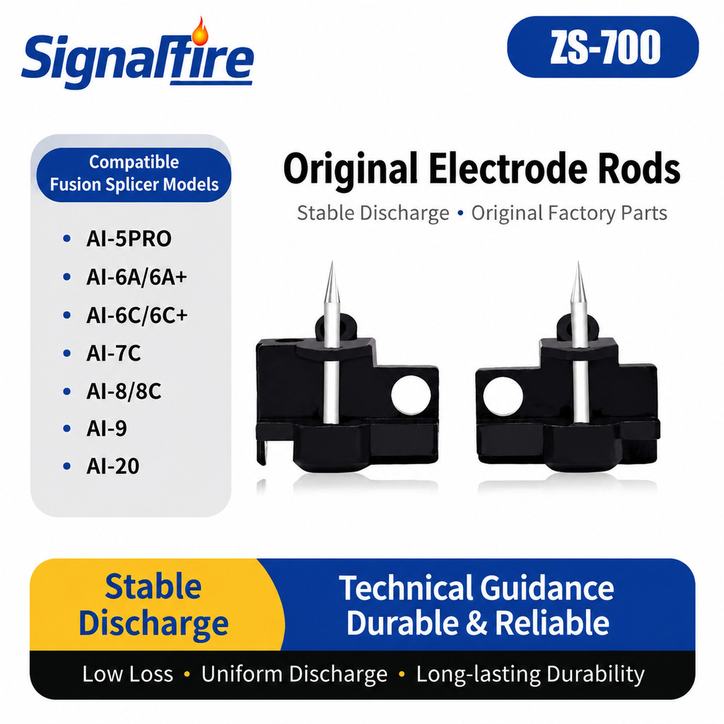 Signalfire Electrodes for AI-5PRO  AI-9 AI-8C AI-6 AI-7C AI-20 Fusion Splicer Machine Original Electrode 1 Pair