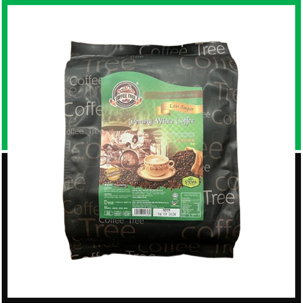 (Stevia)Coffee Tree Premium Less Sugar Penang White Coffee (40g x 15's) PM35