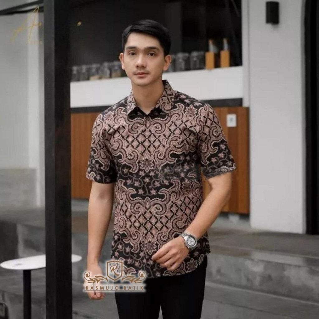 Have Must KEMEJA ZAMIL Men's Batik Shirt Short Sleeve Modern Casual Fashionable Sultan Motif Exclusive Size M L XL XXL - Image 4