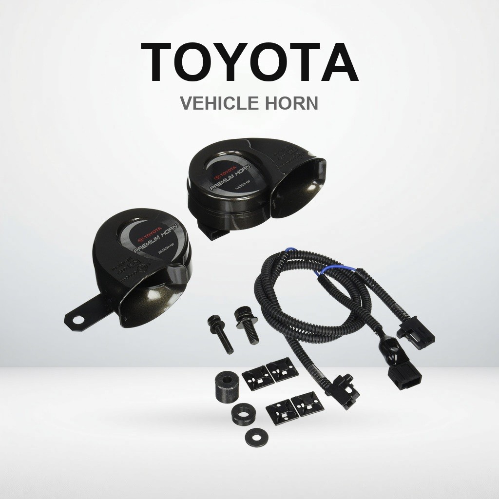 Toyota Genuine Premium Horn 08522-B1010 for bB QNC20 / QNC21 / QNC25 - High and Low Pitch Pair with Wiring Harness | hon kereta