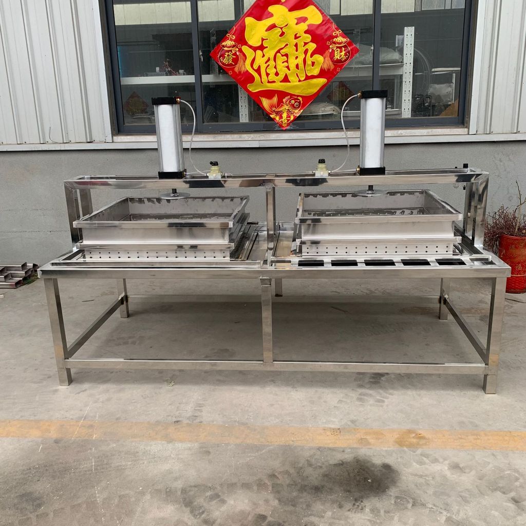 Mesin pembentuk tauhu kotak besar Henan, mesin penekan tauhu, mesin produk kacang, mesin tauhu automatik sepenuhnya.