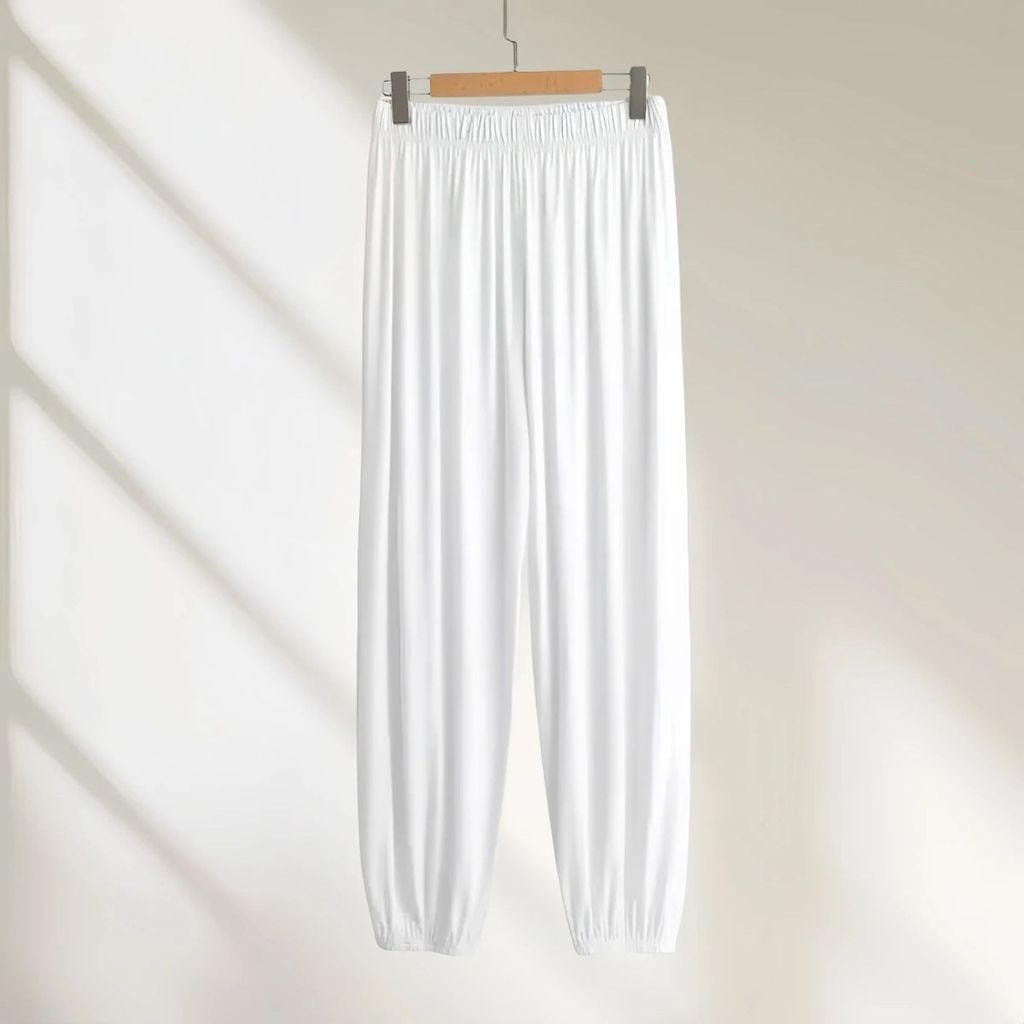 ins风中老年休闲裤长裤灯笼裤夏宽松太极裤晨练加肥加大男女睡裤可外穿Middle-aged Casual Pants Long Pants Bloomers Summer Loose TooMG