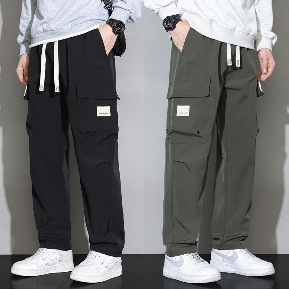 【READY STOCK】ProMan Seluar panjang lelaki men's pants high waist slacks cargo loose Casual trouser pockets 3 colors
