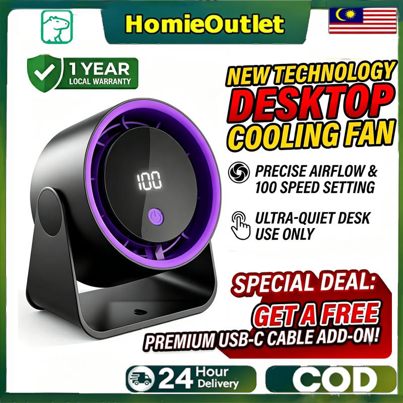 2026 New Upgrade 100-Speed Adjustable Rechargeable Table Fan Air Circulation Fan Ultra-Long Standby desk fan Japan 桌面電風扇