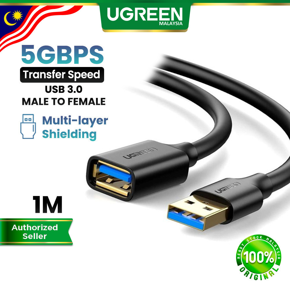 UGREEN USB 3.0 Extension Cable Type A Male to Female 5Gbps Fast Data Transfer Pendrive Hard Drive Keyboard Printer Mouse