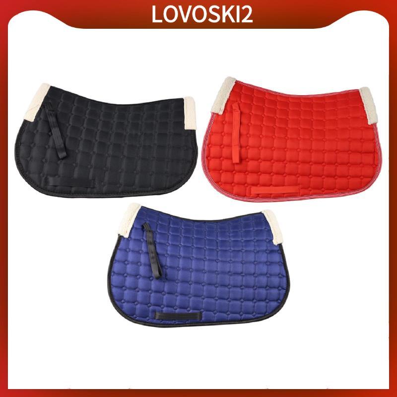 [LovoskiacMY] Horse Saddle Pad English Saddle Pad Shock Absorption Polyester Nonslip Saddle Mat Breathable Construction Suitable for Outdoor Equestrian Riding Farm