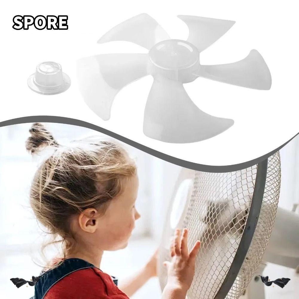 SPORE Fan Blade, Slow Noise Big Wind Five Blades Fan,  Plastic Fan Accessories for Pedestal Fan Table Fan Wall Fan