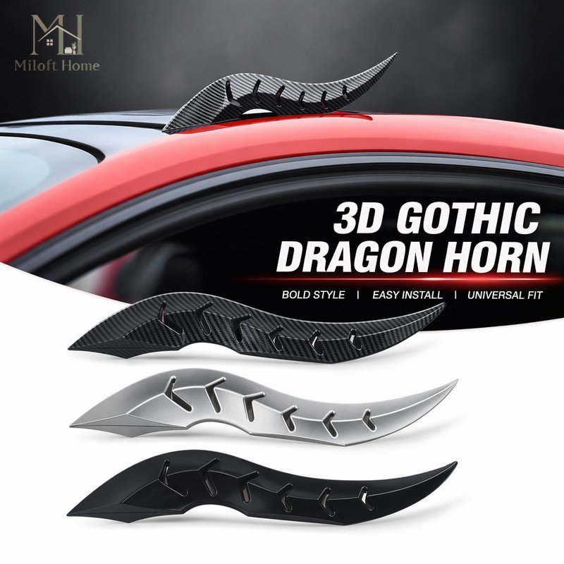 Car Roof Dragon Horn Decoration Universal ABS Exterior Accessory Aksesori Kereta Cool Style