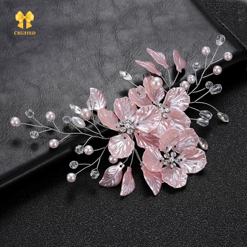 [Chuffed-t] Crystal Pearl Flower Hair Clips Elegant Headwear For Women Jewels Bridal Wedding Hair Accessories new