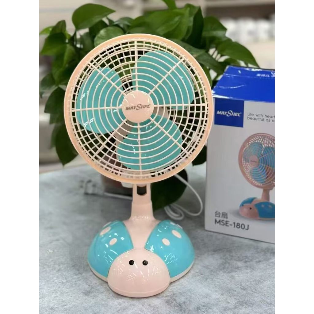 kipas angin meja p Kipas dinding mini Meishier Cartoon Mini Electric Fan Small Table Clip Fan Household Student Dormitory Office Desktop Small Fan