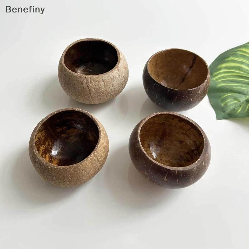 Natural Coconut Shell Bowls Handcrafted Sustainable Bowl for Aromatherapy Candle Making Home Office Desk Decoration NEW