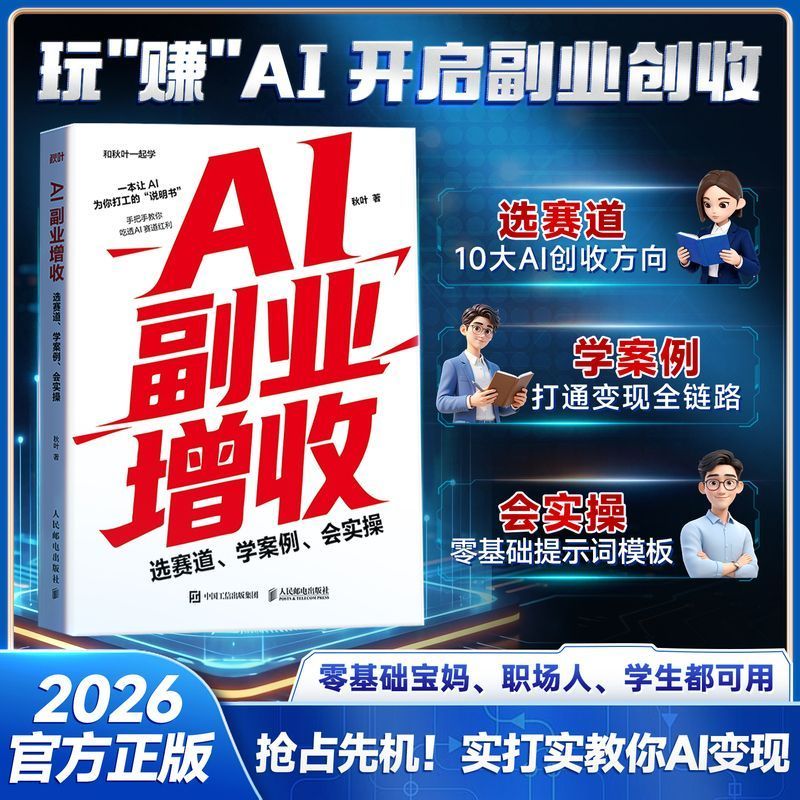 2026款新书人工智能ai全套书学会AI开启副业创收 2026 New Book: Complete Set of Books on Artificial Intelligence (AI) - Learn AI to Launch a Side Business and Generate Income