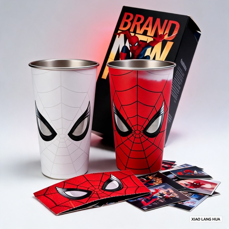 Heat‑Sensitive Reactive Spider‑Man Themed Drinking Tumbler, Movie‑inspired Memorabilia, Dual‑use Hot Cold Beverage Vessel, Novelty Souvenir for Comic Enthusiasts