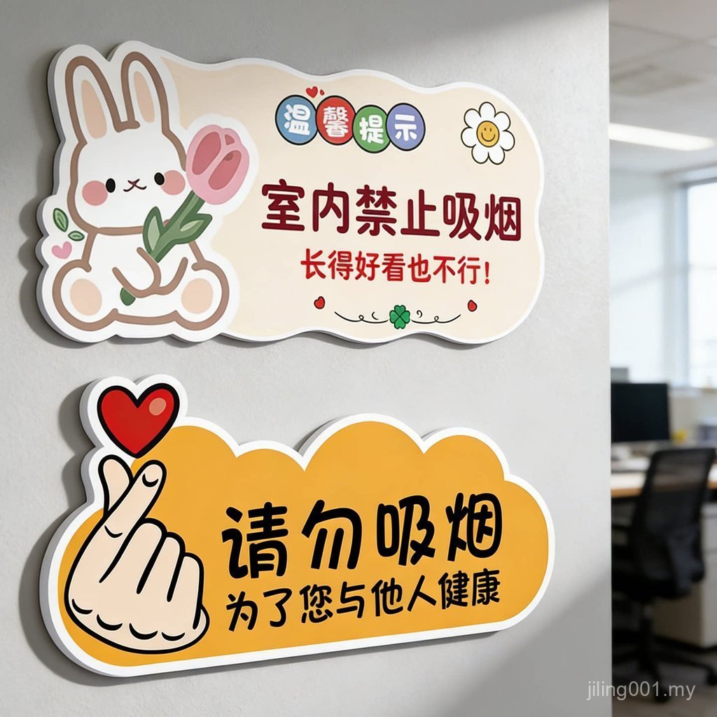 Do Not Suck Prompt Sign Indoor Prohibition Prompt Sign Sticker Prohibition Sticker Signboard Cartoon Creative Shopping Mall TBCW