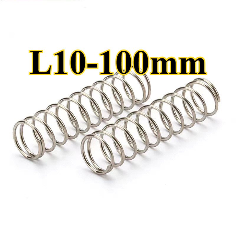 65Mn d1.4mm * OD8-14mm * L10-100mm Long Steel spring / large spring / compression spring / torsion spring / extension spring/Hammer spring/Strong pressure spring(YDD-XDT-MY1)