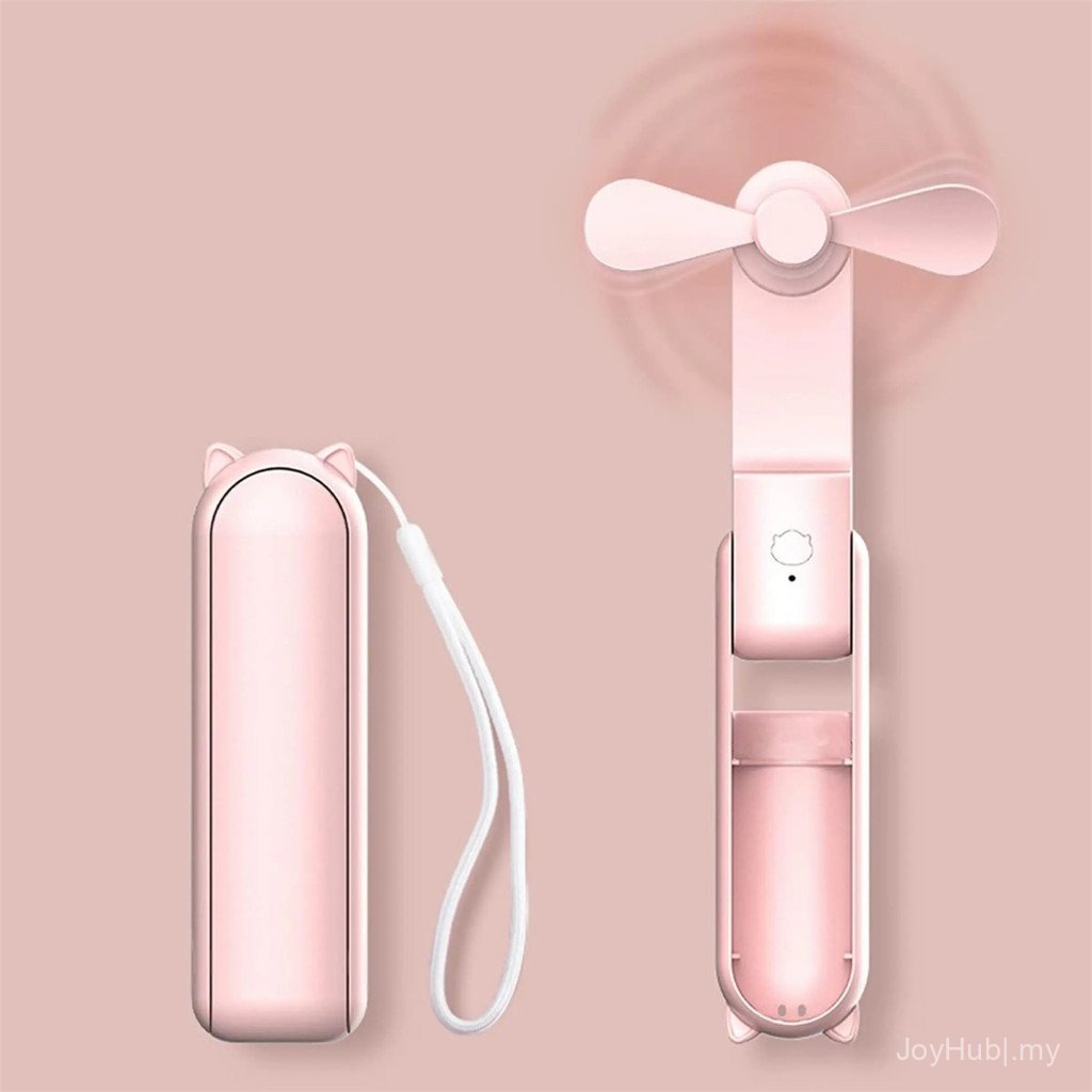 Kipas Tangan Mini Mudah Alih 2 dalam 1, Kipas Lipat Peribadi Boleh Dicas Semula USB untuk Kegunaan Dalam Ruangan, Semua Poket untuk Keperluan Perjalanan Luar Ruangan, Kipas Reka Bentuk Poket