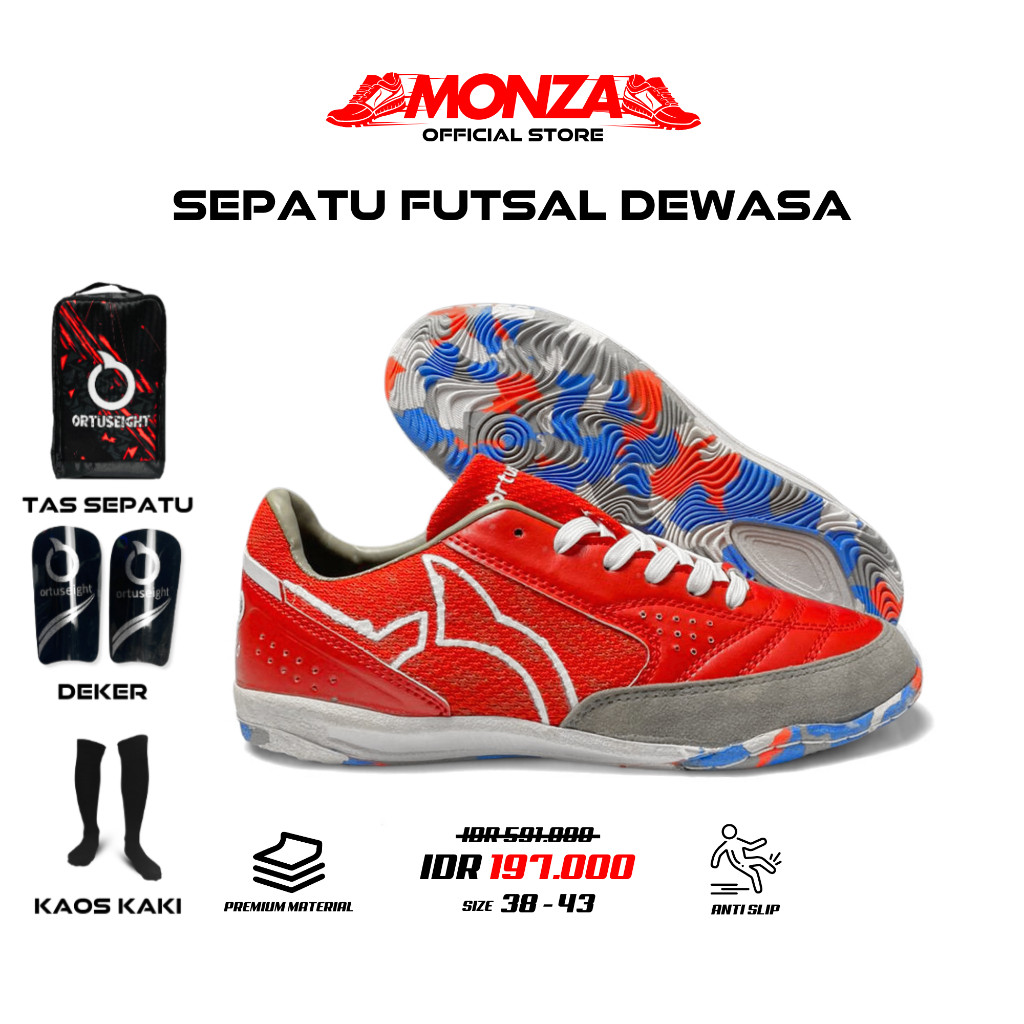 Breathable Training COMPLETE PACKAGE Ortuseight Jogosala Vanquish Futsal Shoes Light Grey/Ultra/Teal Adult Size 38-43... - Image 2