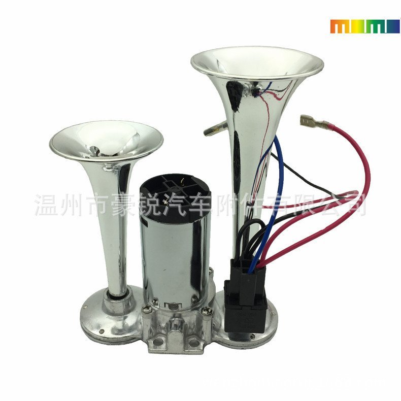 Horn Kereta Bekalan Horn Elektrik Tiub Berganda Logam Horn Pam Elektrik Siam dengan Relay Horn Kereta