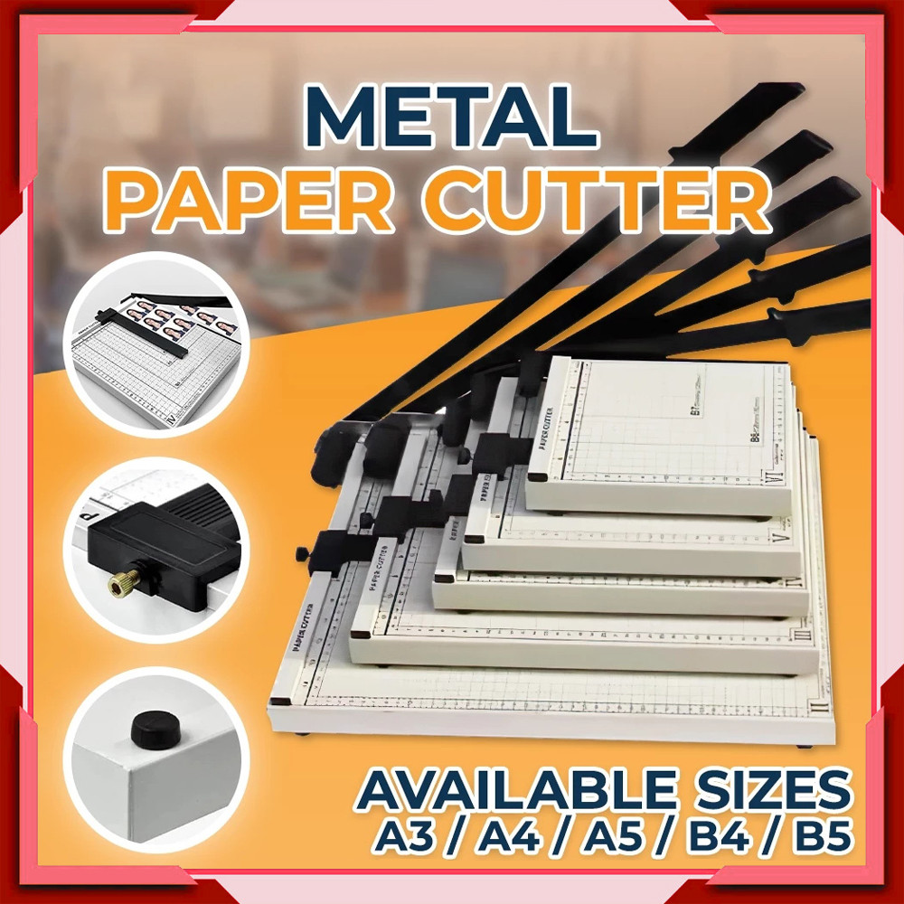 QUAFF Paper Cutter Metal Base (A3 / A4 / A5 / B4 / B5) Size Heavy Duty High Quality Paper Trimmer