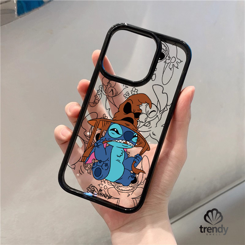 Stitch Hari Halloween Pak Tengkorak Penyihir Maut Casing HP untuk iPhone 11 13 17 MAX 14 15 PLUS 7/8 12 X XR PRO Seri Ma