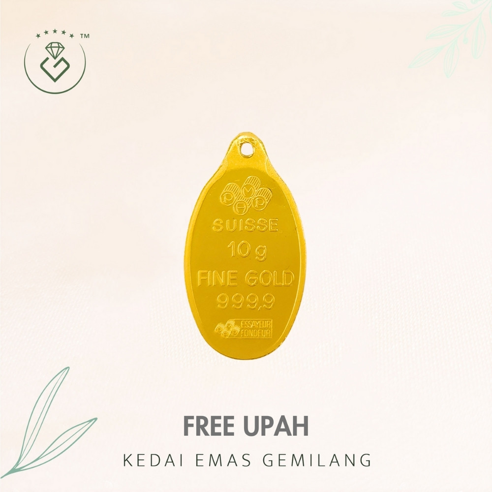 [Kedai Emas Gemilang] 8001285 Pamp 10G Gold Bar (3.13Cm) (10G) [999 Gold]