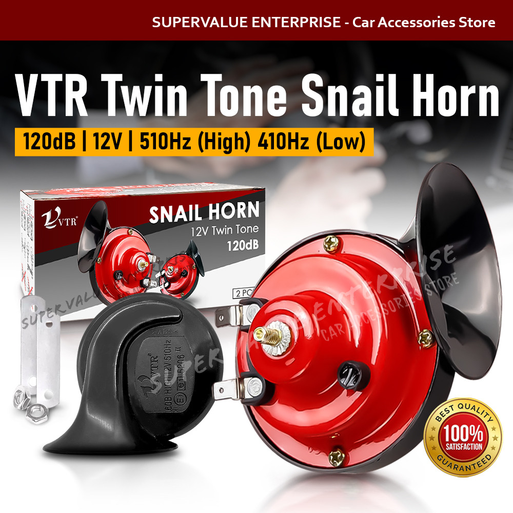 12V Twin Tone Snail Bm Horn Car Horn Horn Kereta Universal - 2 PCS