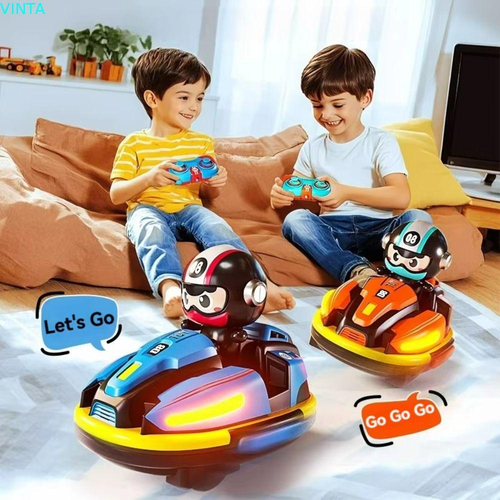 VINTA RC Battle Bumper Car Toy, Simulated Nitrogen Children's Remote Control Toys Cars, Radio Controlled Toy Electric Rechargeable Interactive RC Bumper Karting Toy Outdoor Park
