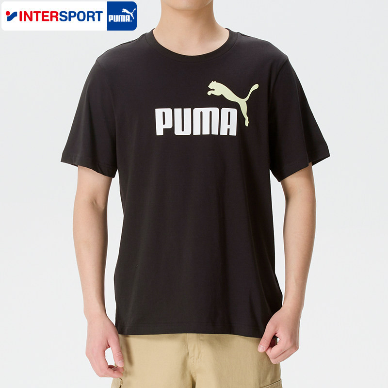 Inter 丨 Puma Puma Black T-Shirt Men 2026 Summer New Style Loose Breathable Casual Sports Short Sleeve Half Sleeve