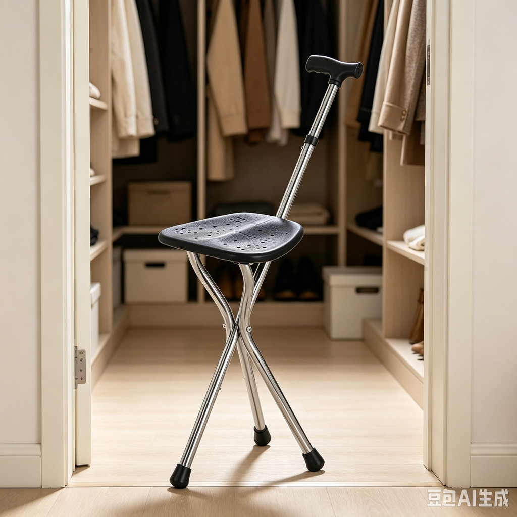 Walking Cane Stool Elderly Anti-slip Folding Walking Cane Chair-----&-*&*&--*&*&-*-*-*--&--、walking aid、tongkat orang tua、tongkat lipat、tongkat 4 kaki、Foldable stick for elderly、 kaki 4、拐杖椅子